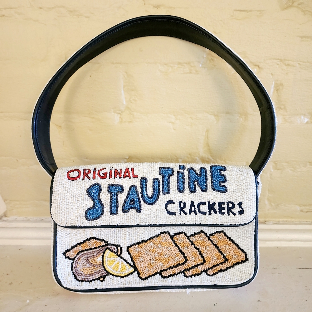 Staud Oyster Cracker Beaded Tommy Bag